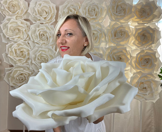 Rosa Bianca da appoggio o da parete - White rose